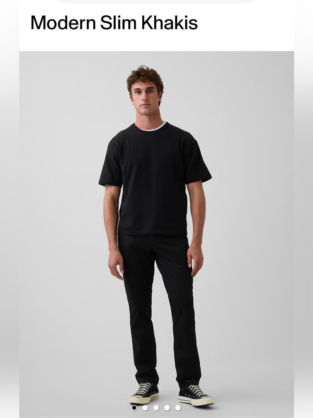 GAP Men's Essential Classic Khaki Slim Chino Pants in black 33 x 30